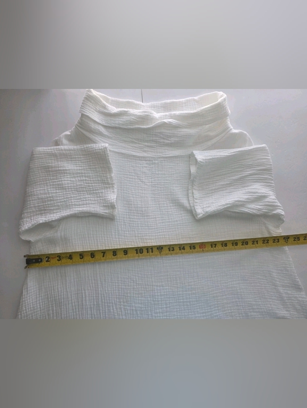 Bryn Walker Women's Etta Cotton Gauze Top With Cowl Neck & 3/4 Sleeve Shirt Sz L - Picture 8 of 13